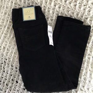 Girls 4. Gap skinny fit black corduroy pants.
